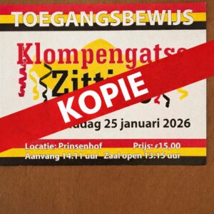 Toegangskaart Klompengatse Zitting (25-1-2026)